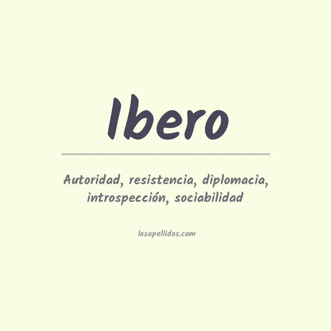 Apellido Ibero