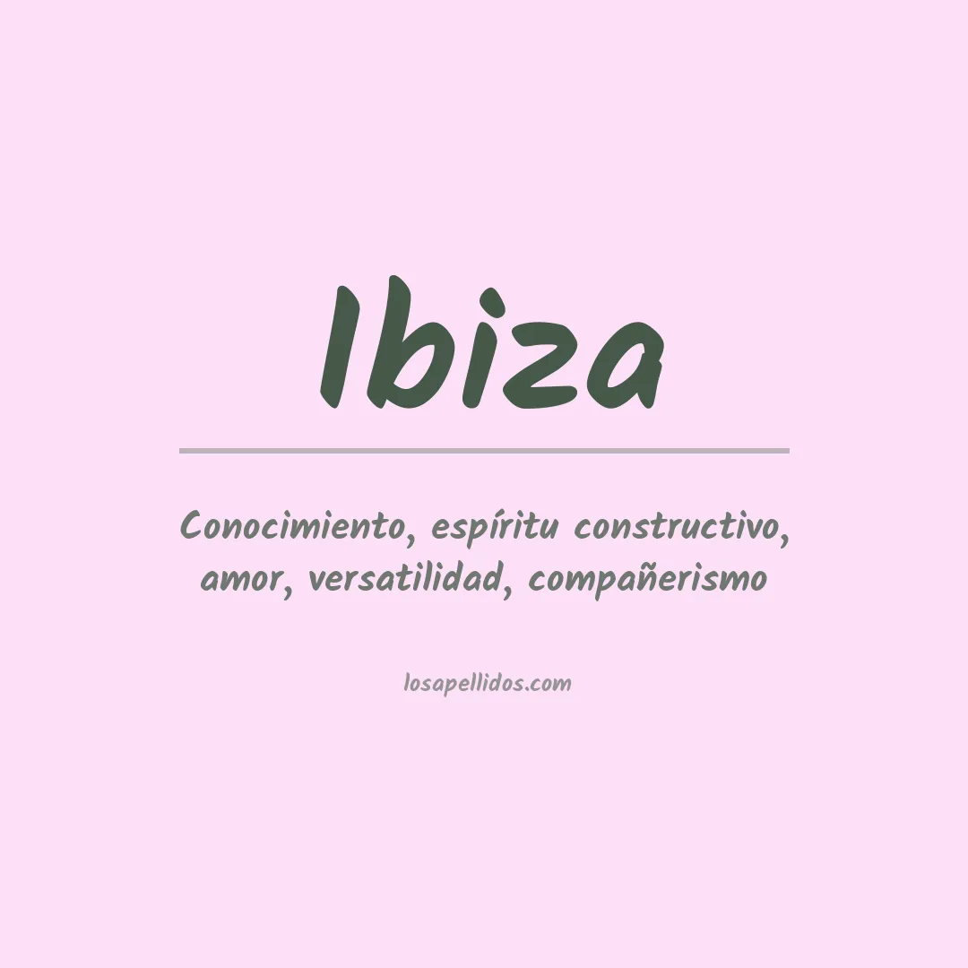 Significado del Apellido Ibiza