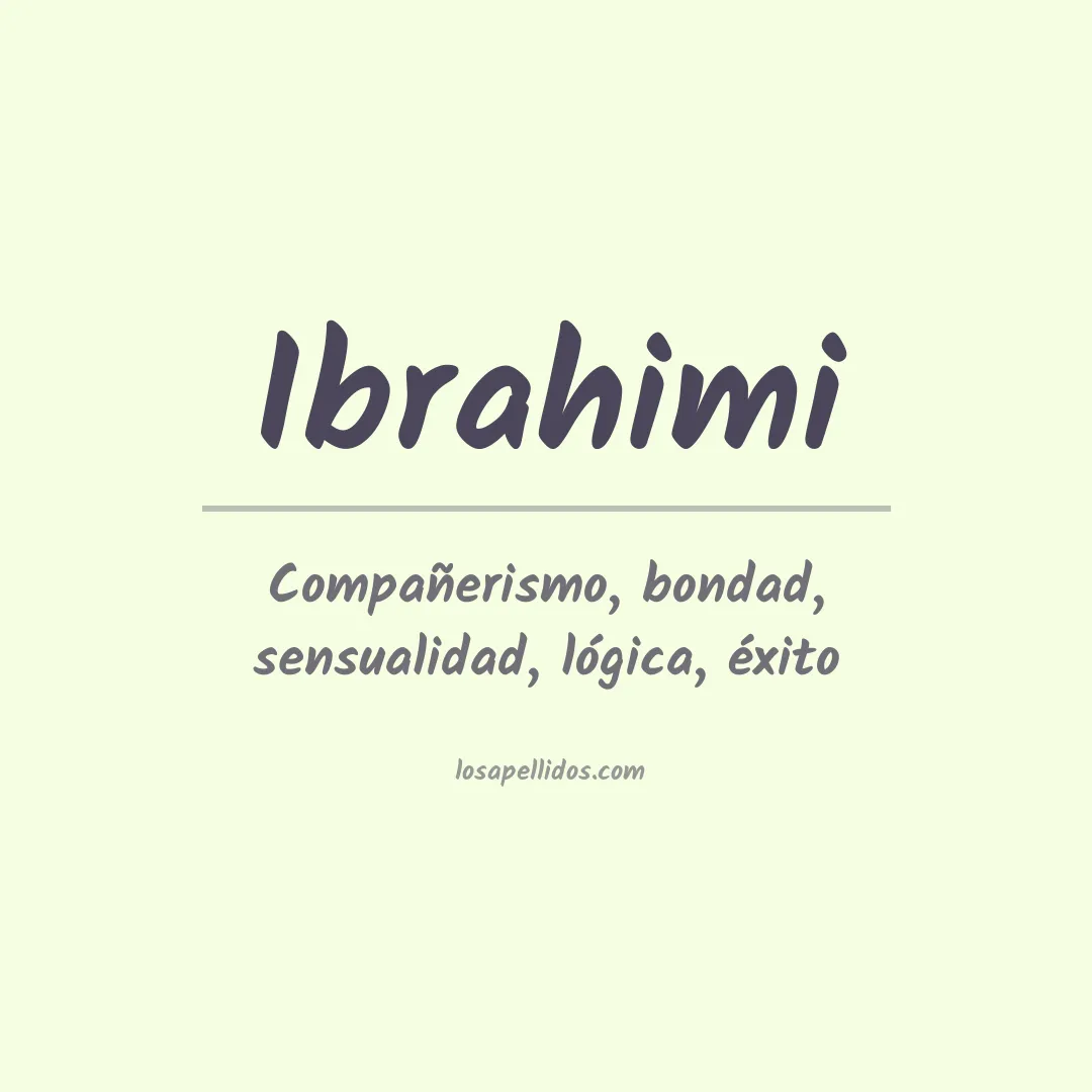 Apellido Ibrahimi