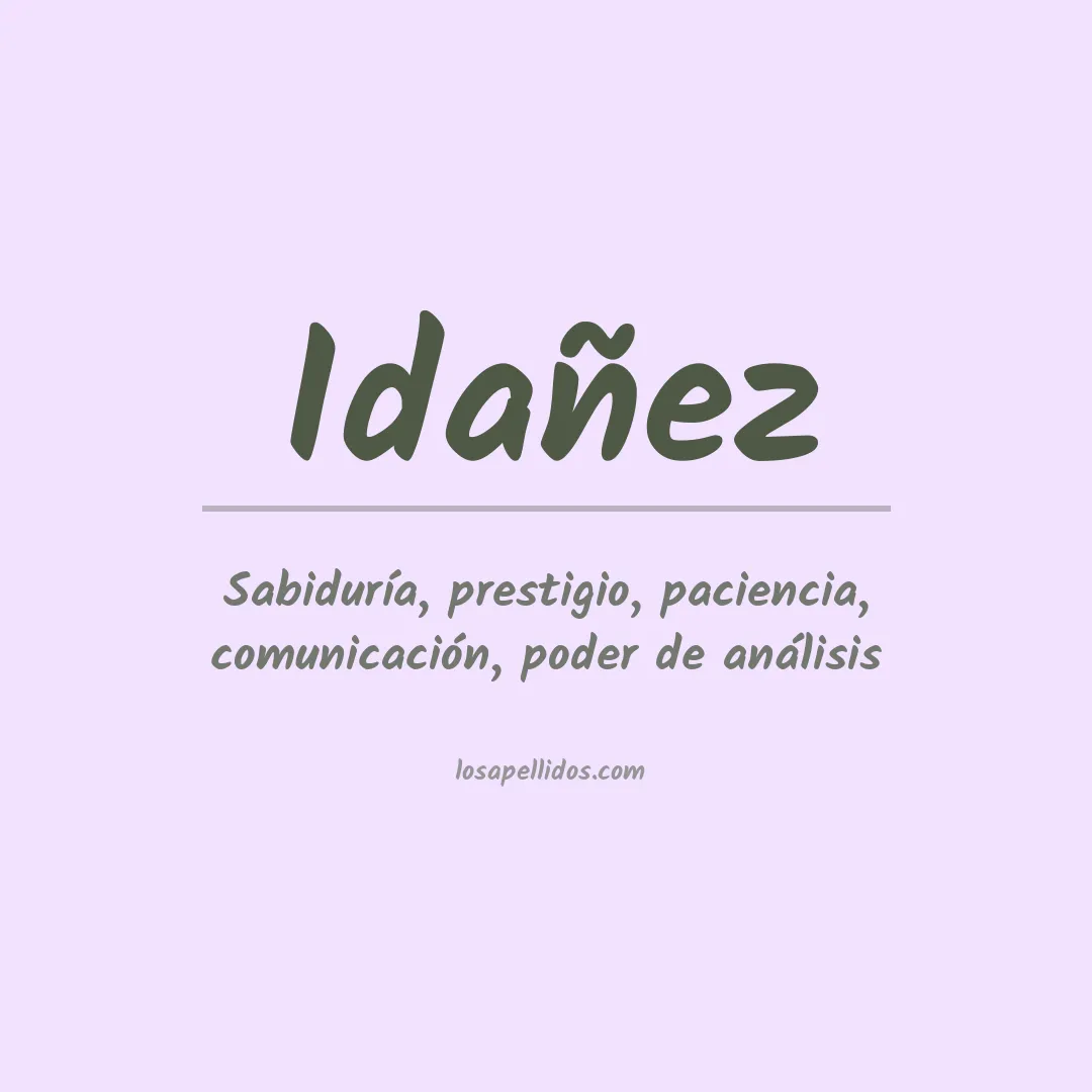 Apellido Idañez
