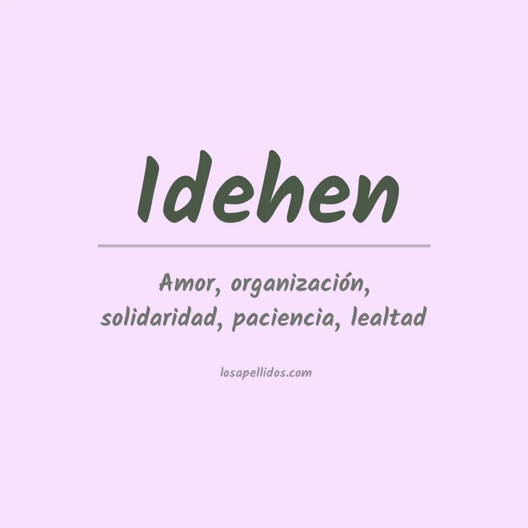 Apellido Idehen