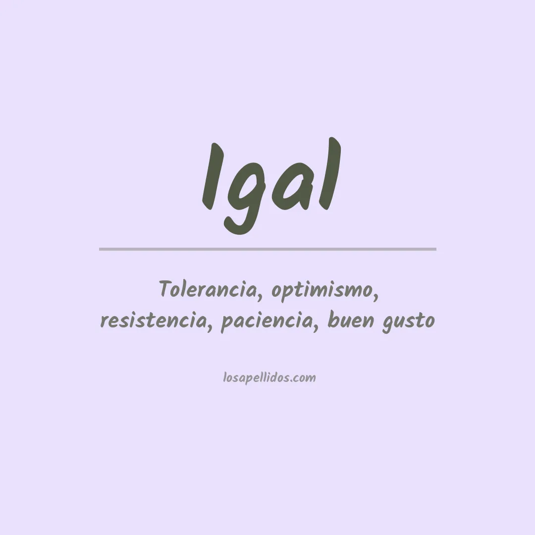 Apellido Igal