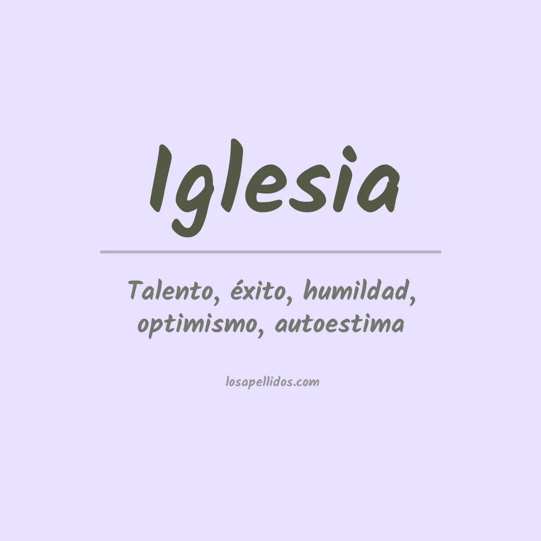 Apellido Iglesia