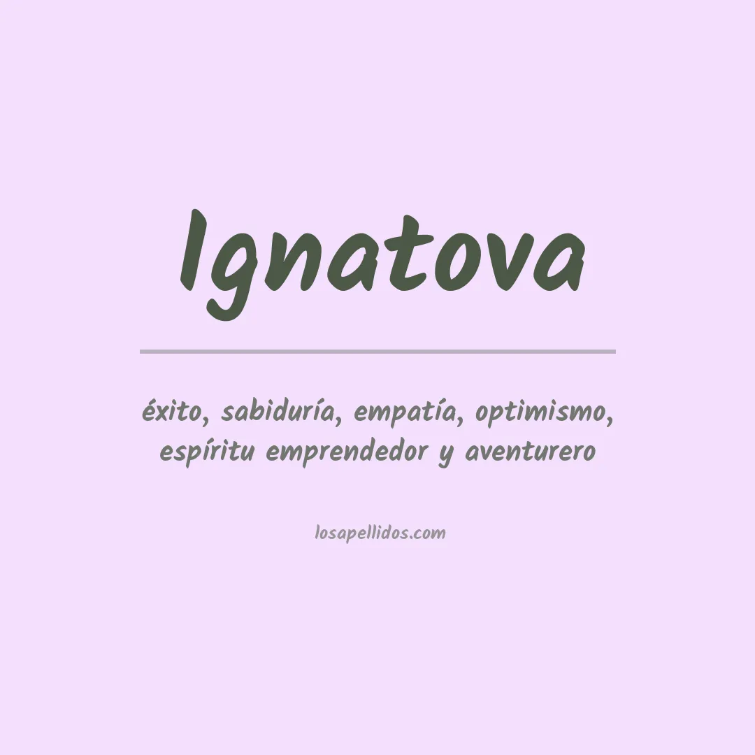 Apellido Ignatova