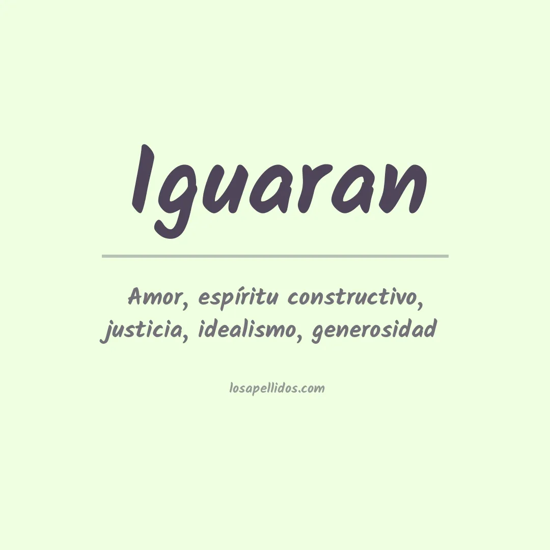 Significado del Apellido Iguarán