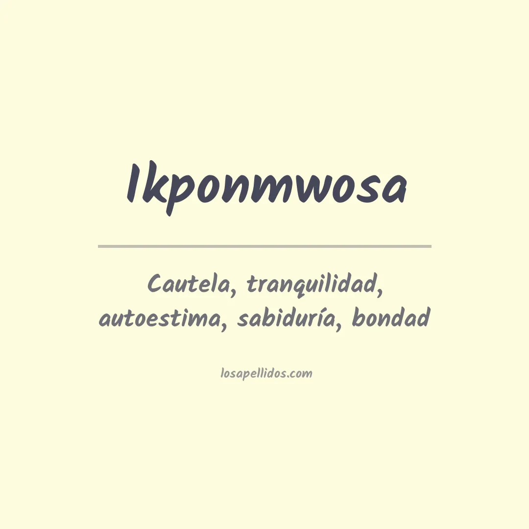 Apellido Ikponmwosa