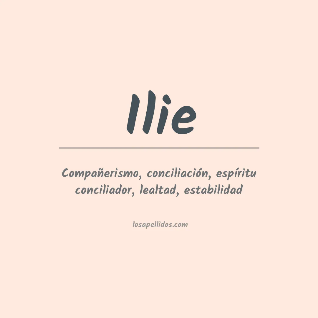 Apellido Ilie