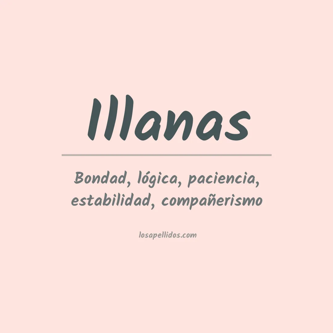 Significado del Apellido Illanas