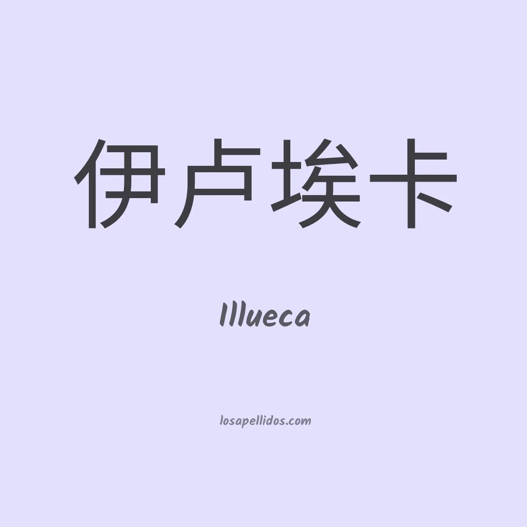 Illueca en chino