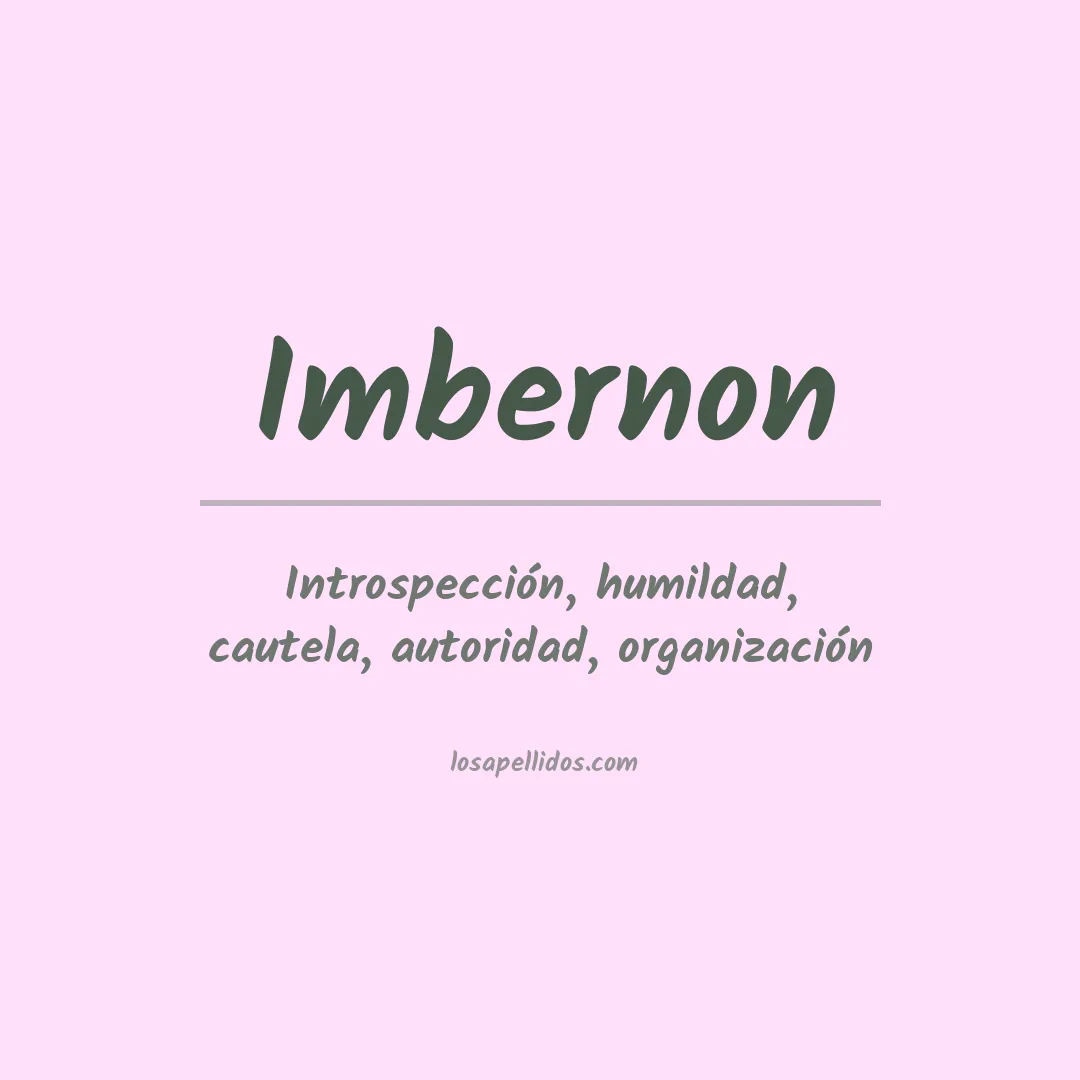 Apellido Imbernon