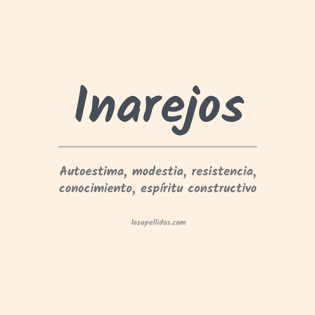 Significado del Apellido Inarejos