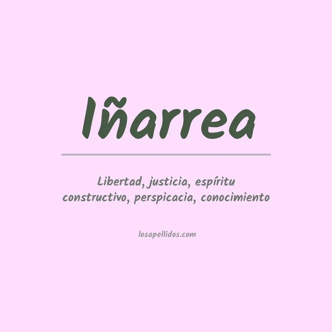 Significado del Apellido Iñarrea