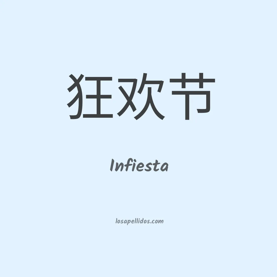 Infiesta en chino