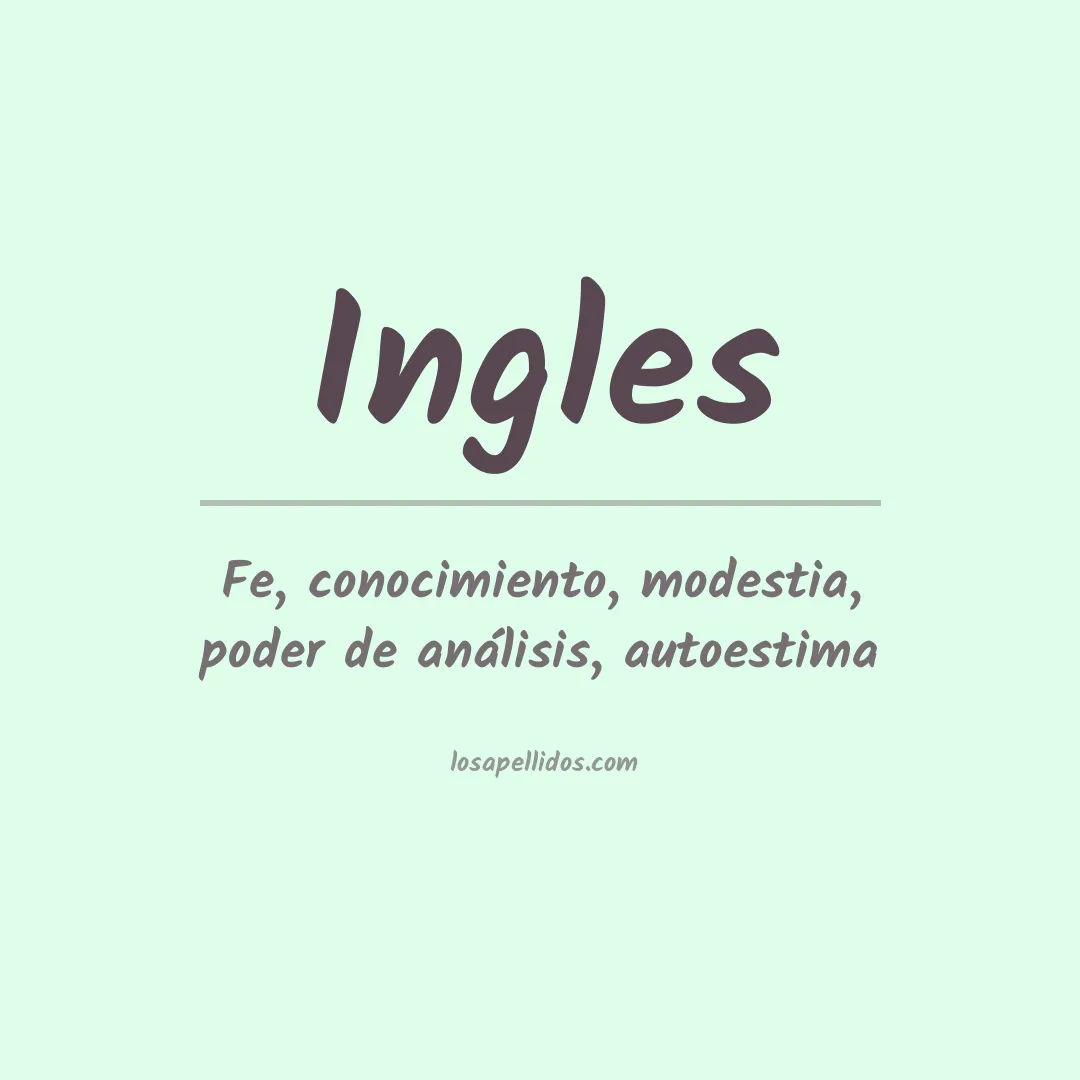 Apellido Ingles