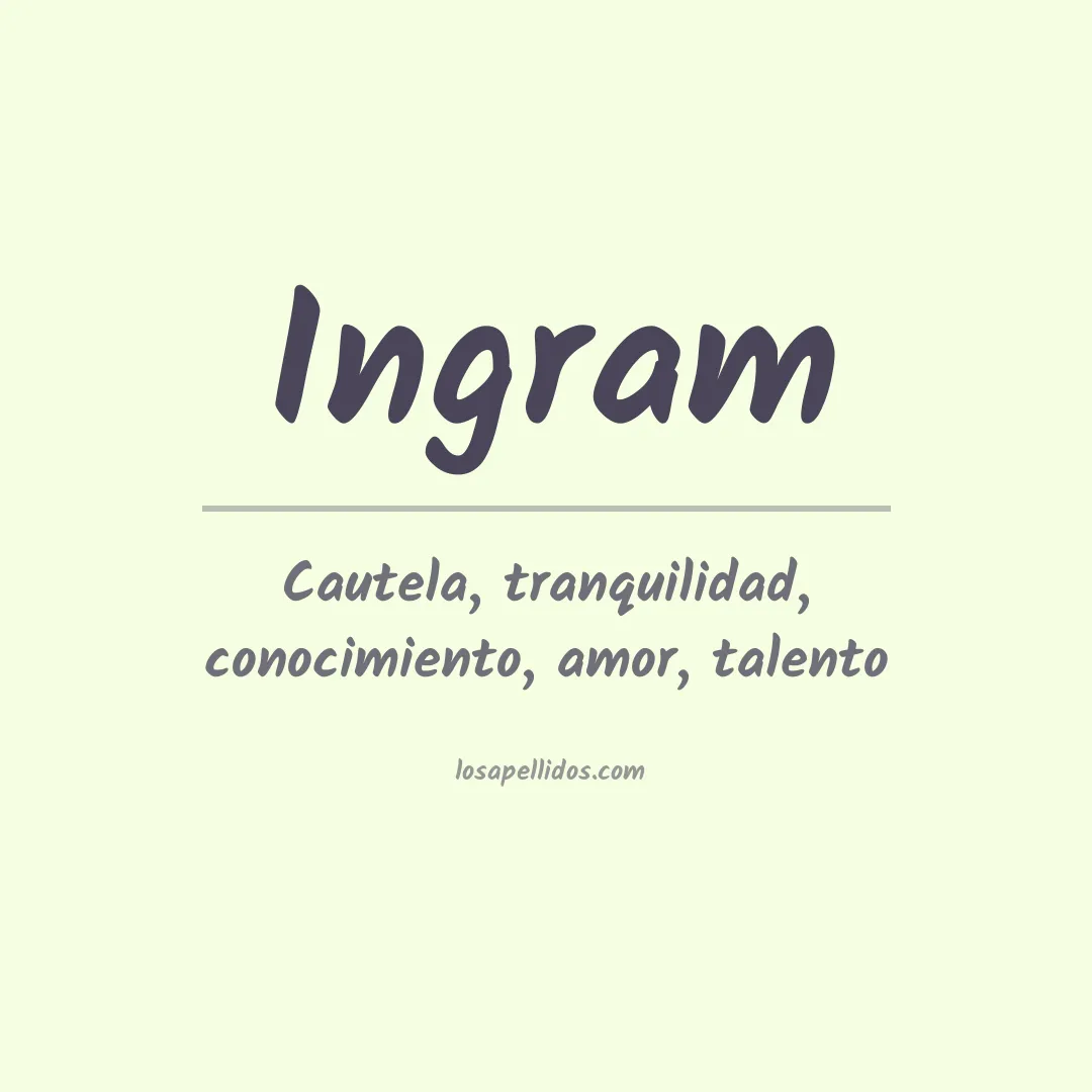 Apellido Ingram