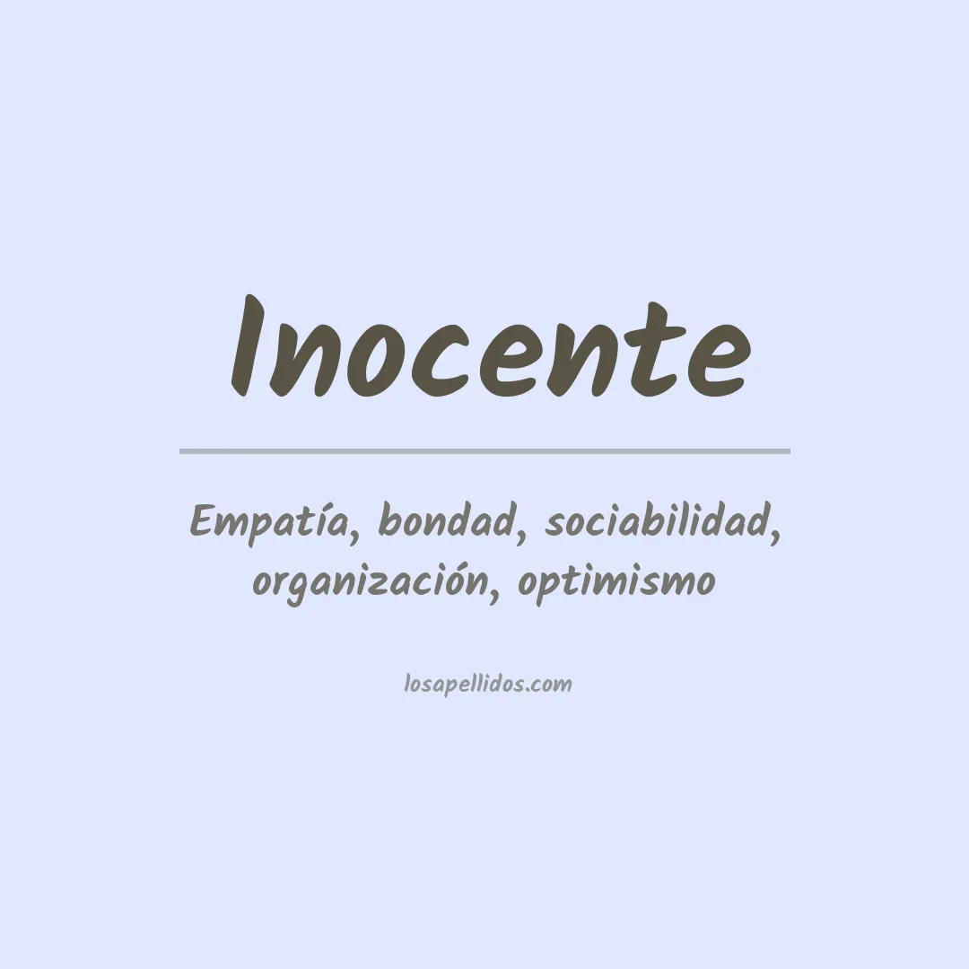 Significado del Apellido Inocente