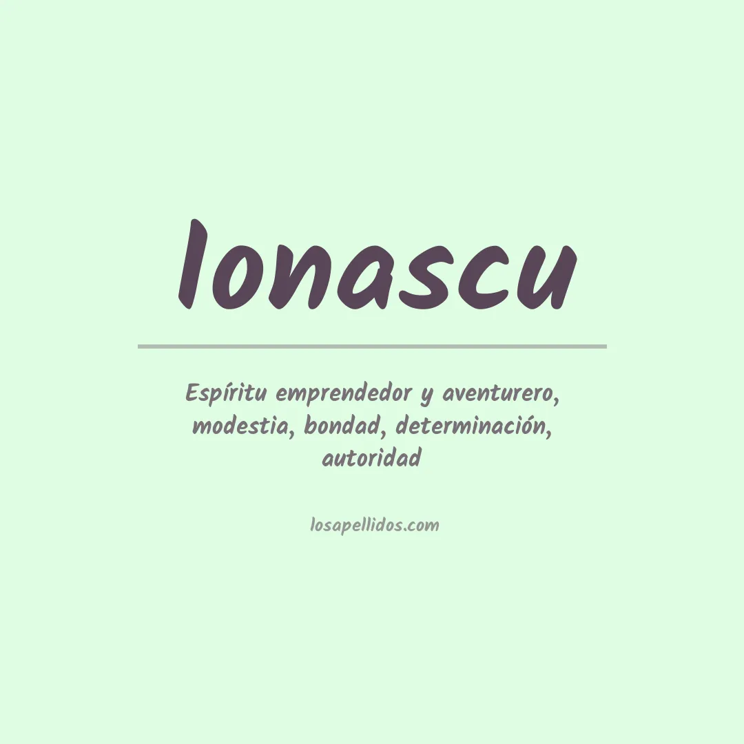 Apellido Ionascu