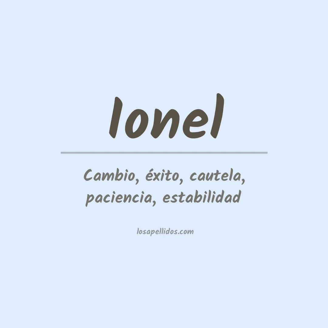 Apellido Ionel