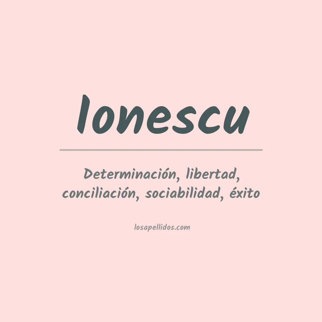 Apellido Ionescu