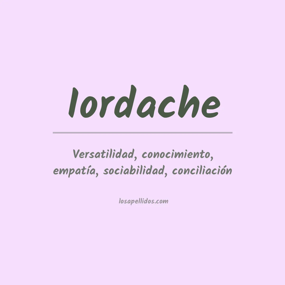 Apellido Iordache