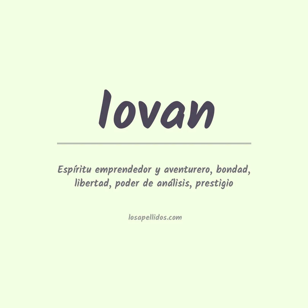 Apellido Iovan