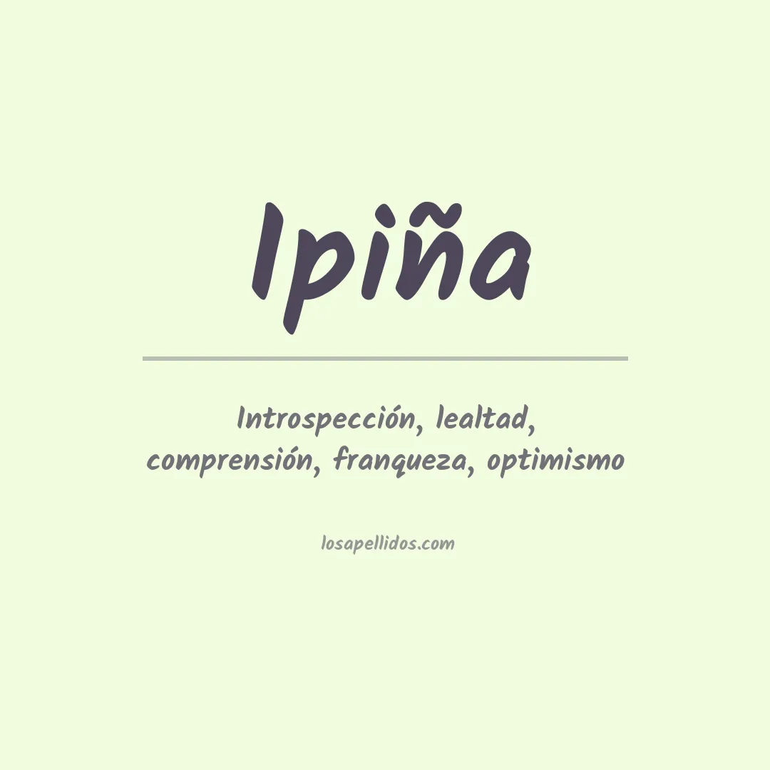 Apellido Ipiña