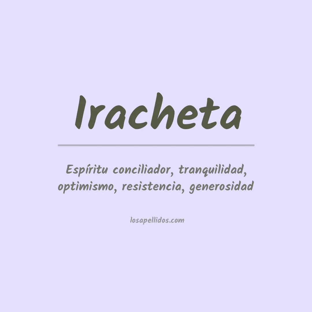 Significado del Apellido Iracheta