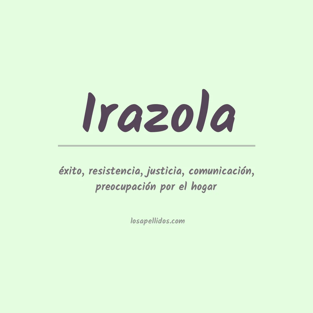 Significado del Apellido Irazola