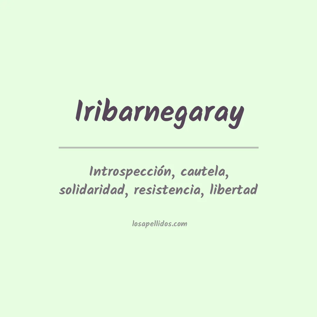 Apellido Iribarnegaray