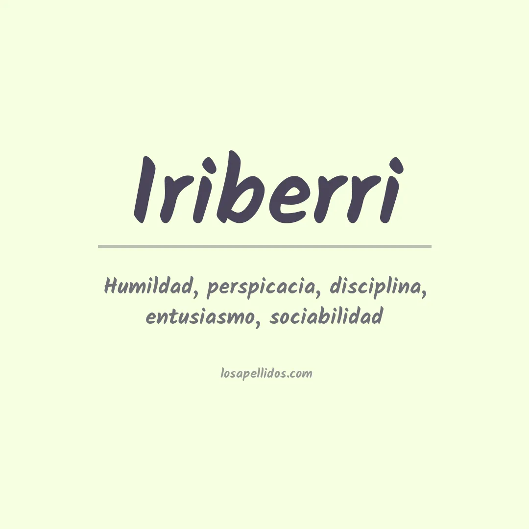 Significado del Apellido Iriberri