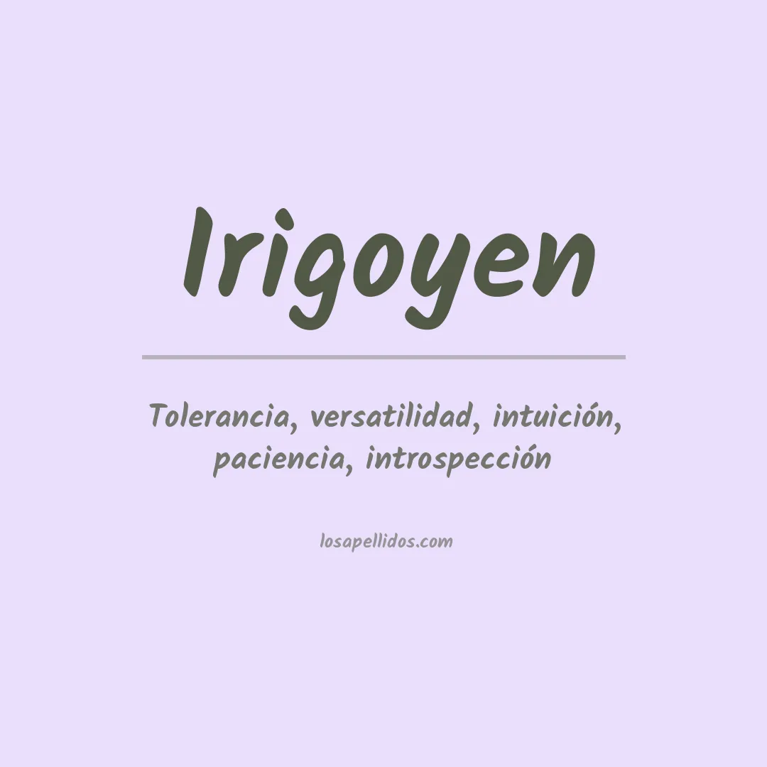 Apellido Irigoyen