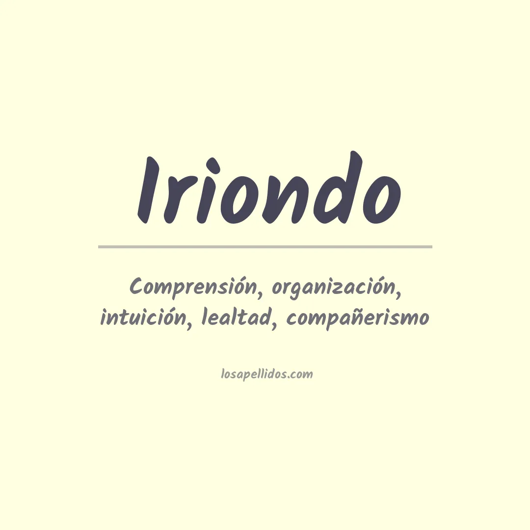 Apellido Iriondo