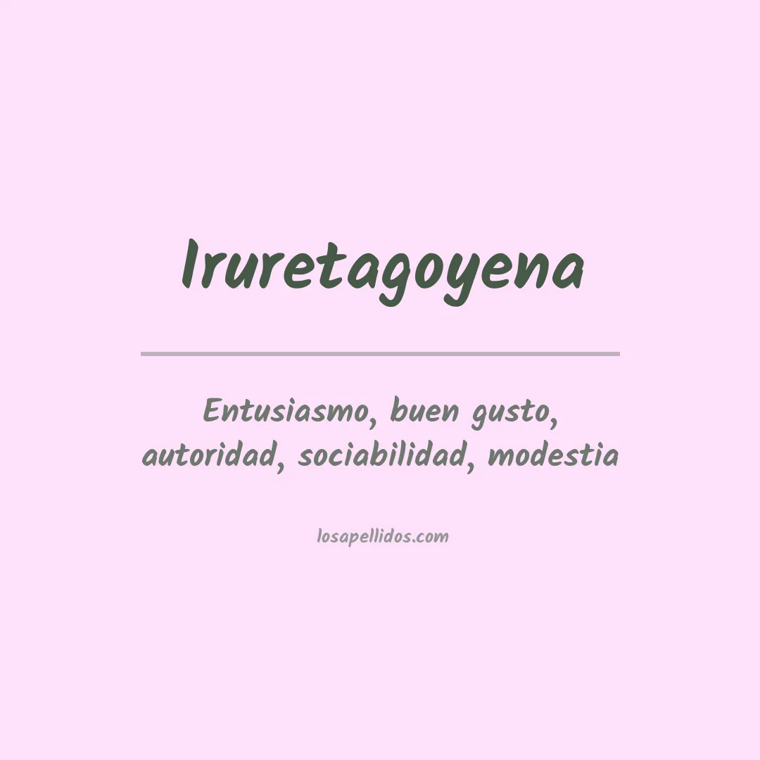 Apellido Iruretagoyena