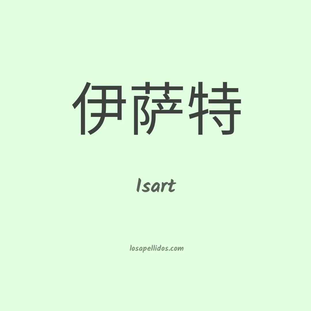 Isart en chino