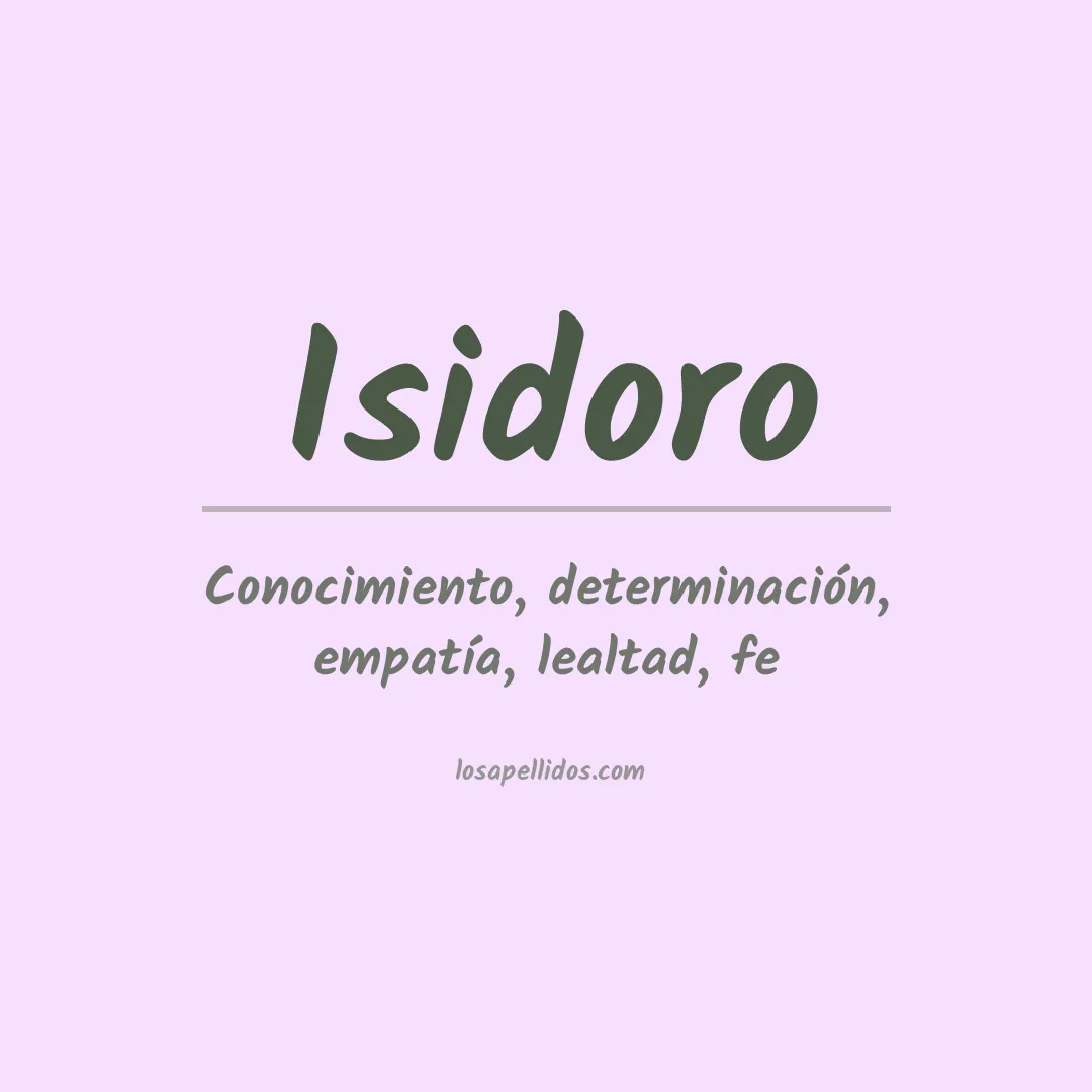 Apellido Isidoro