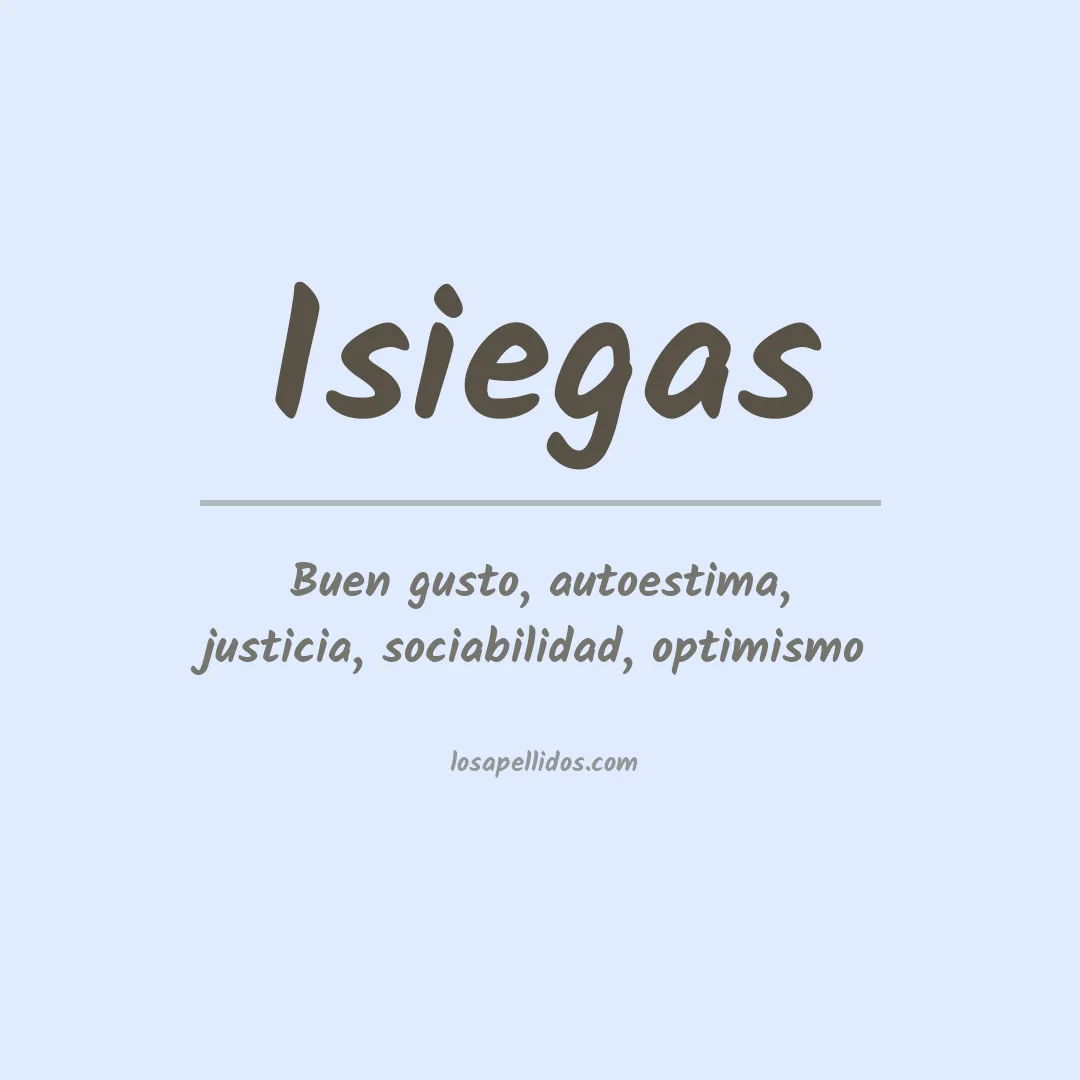 Significado del Apellido Isiegas