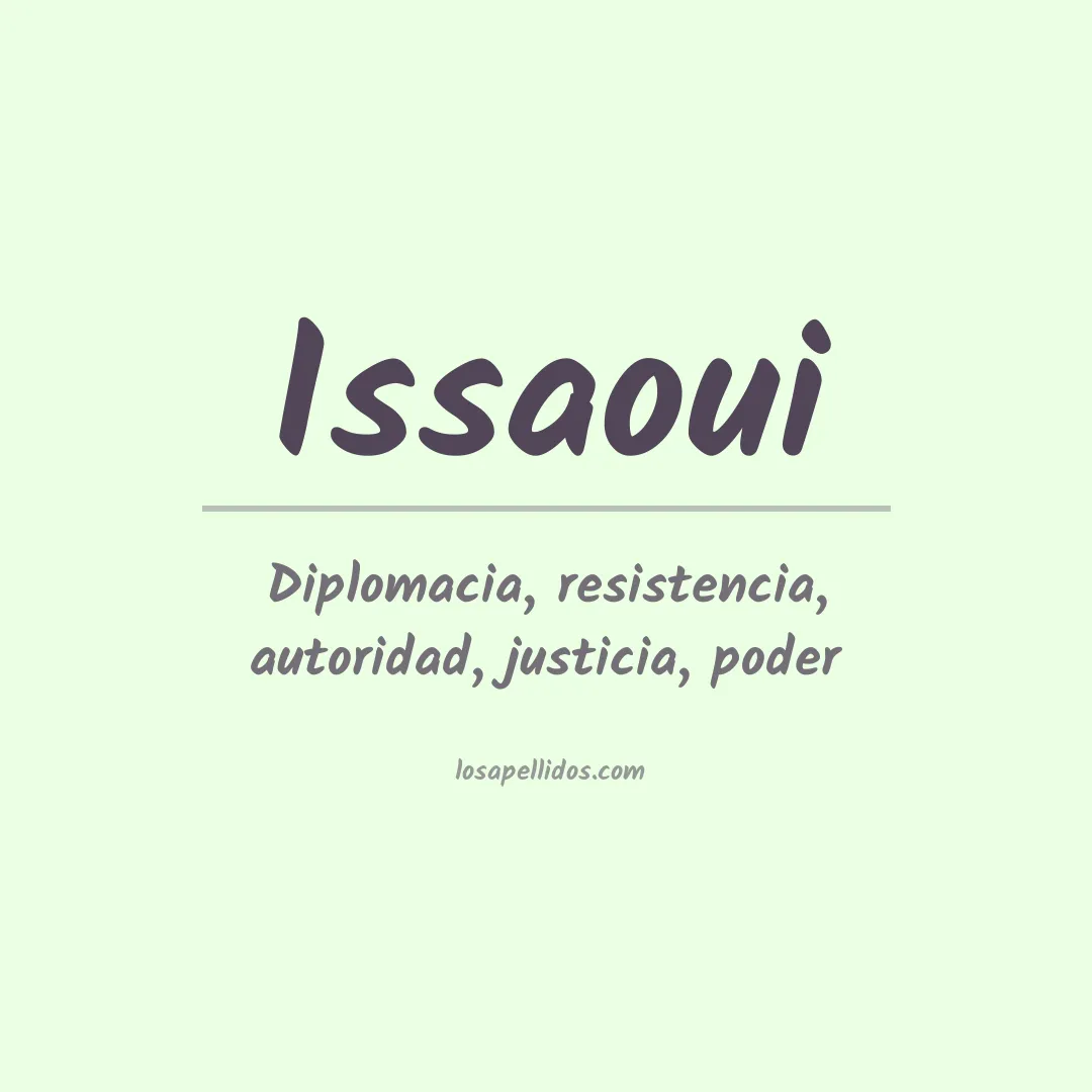 Apellido Issaoui