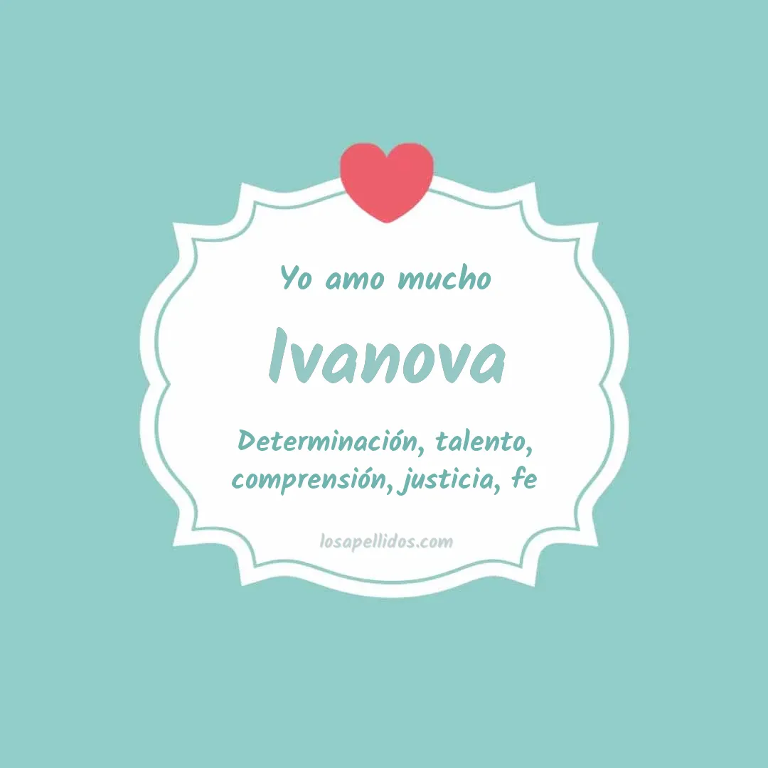 Yo amo mucho Ivanova