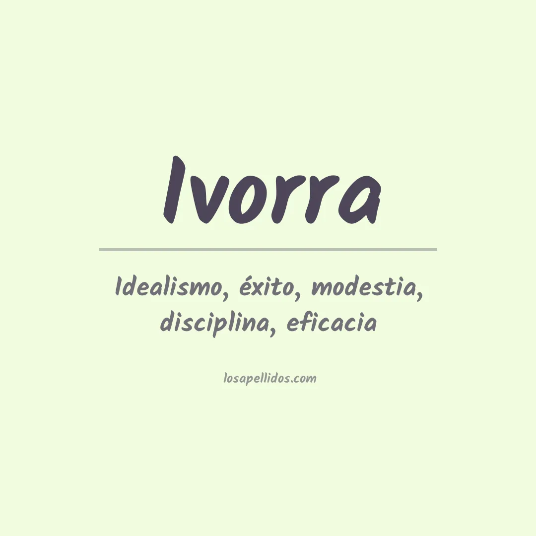 Apellido Ivorra