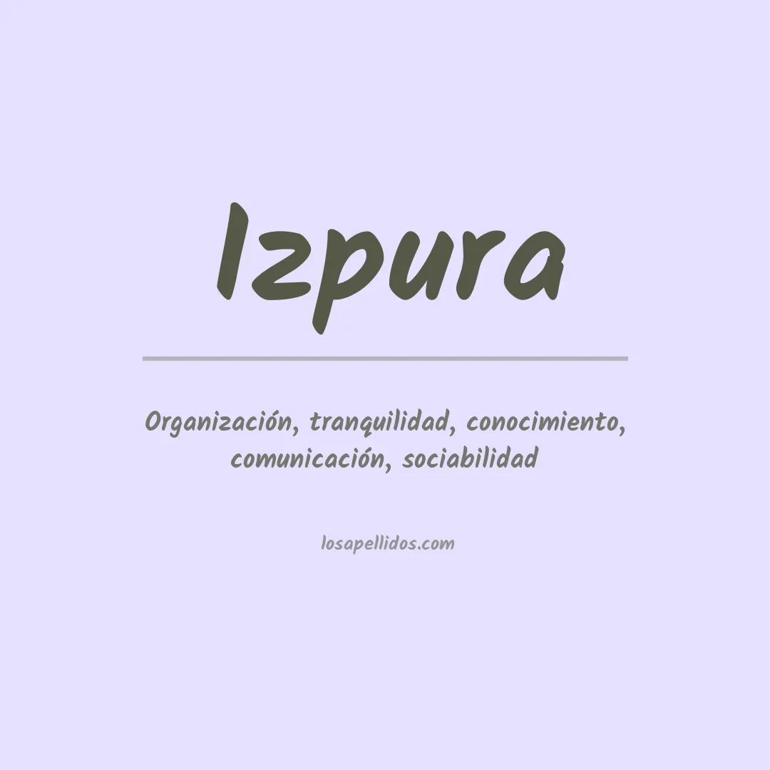 Significado del Apellido Izpura