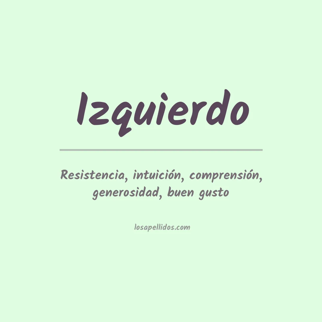 Apellido Izquierdo
