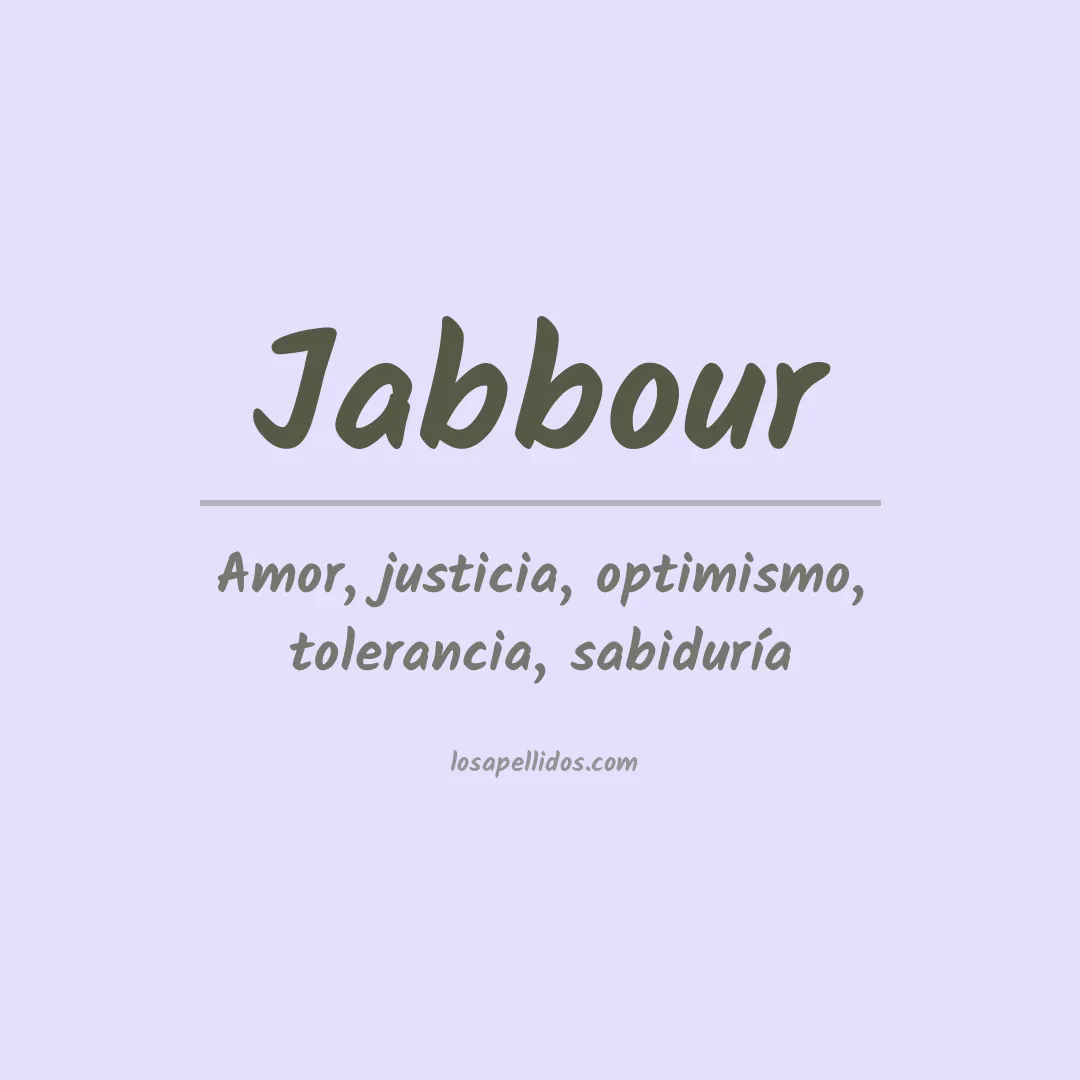 Apellido Jabbour