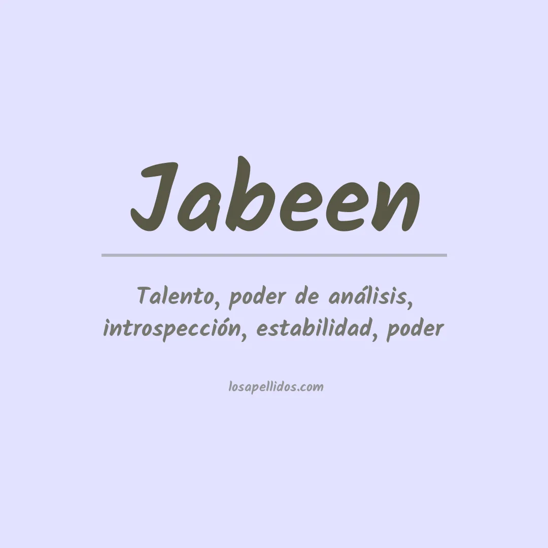 Apellido Jabeen