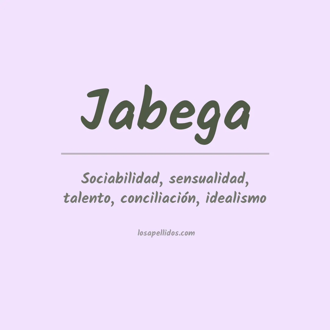 Significado del Apellido Jabega