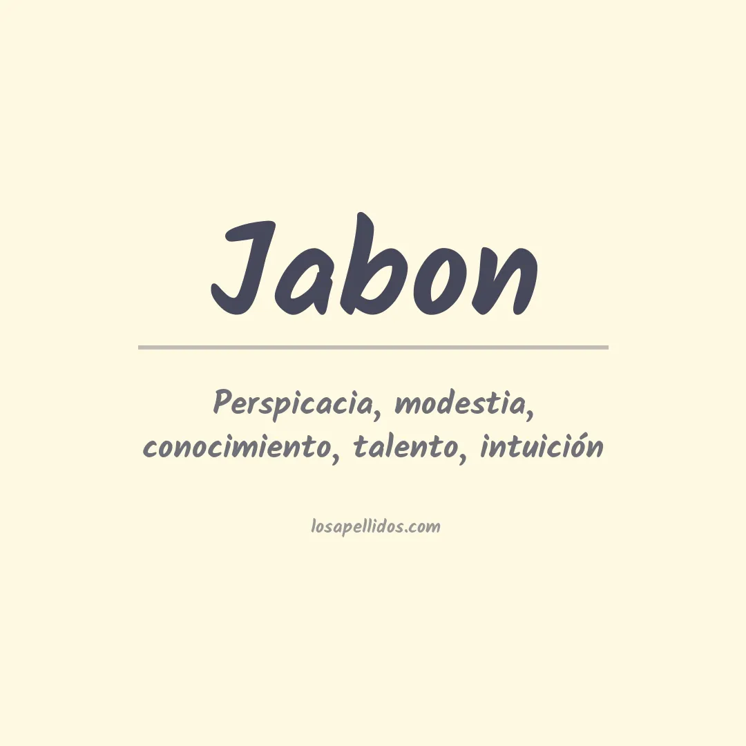 Apellido Jabon