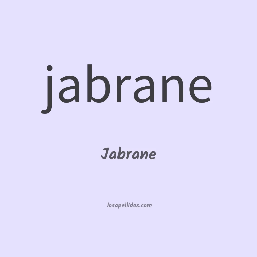 Jabrane en chino