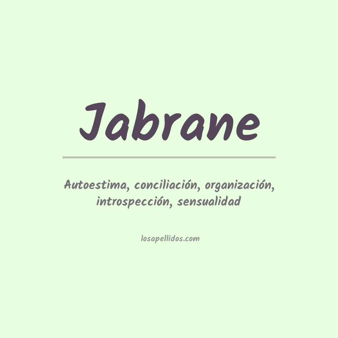 Apellido Jabrane