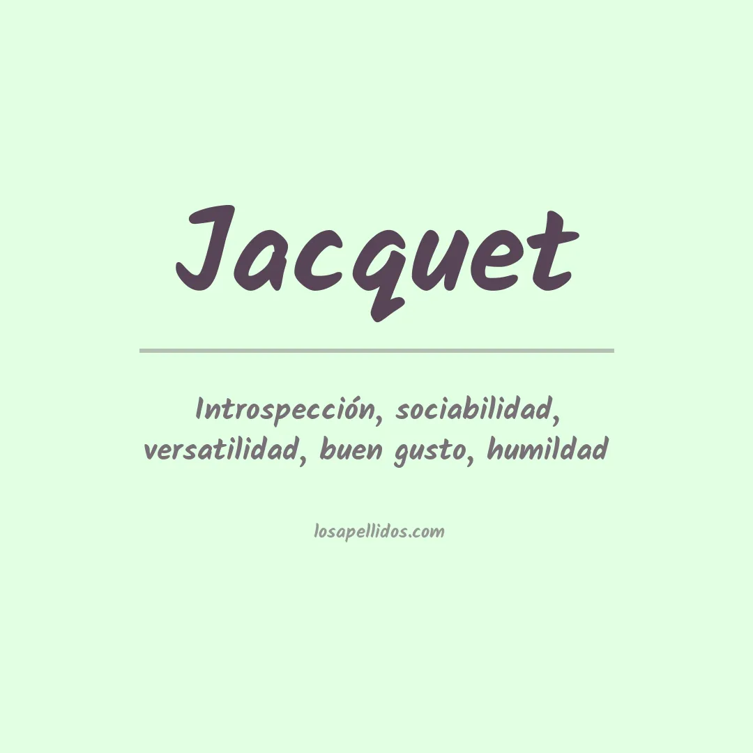 Apellido Jacquet