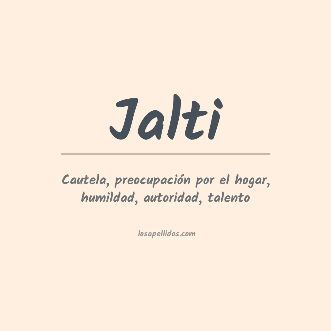 Apellido Jalti