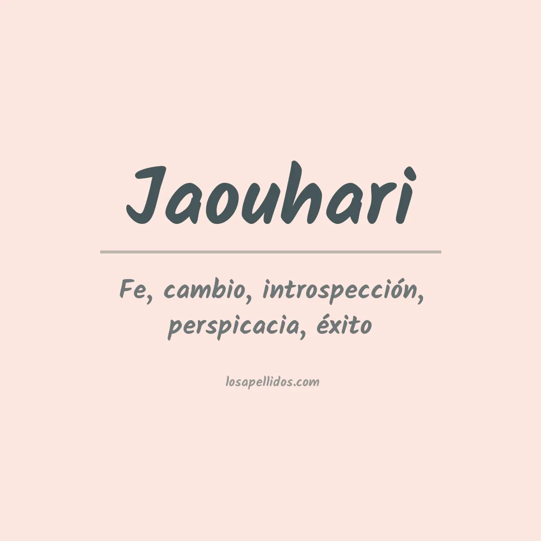 Apellido Jaouhari